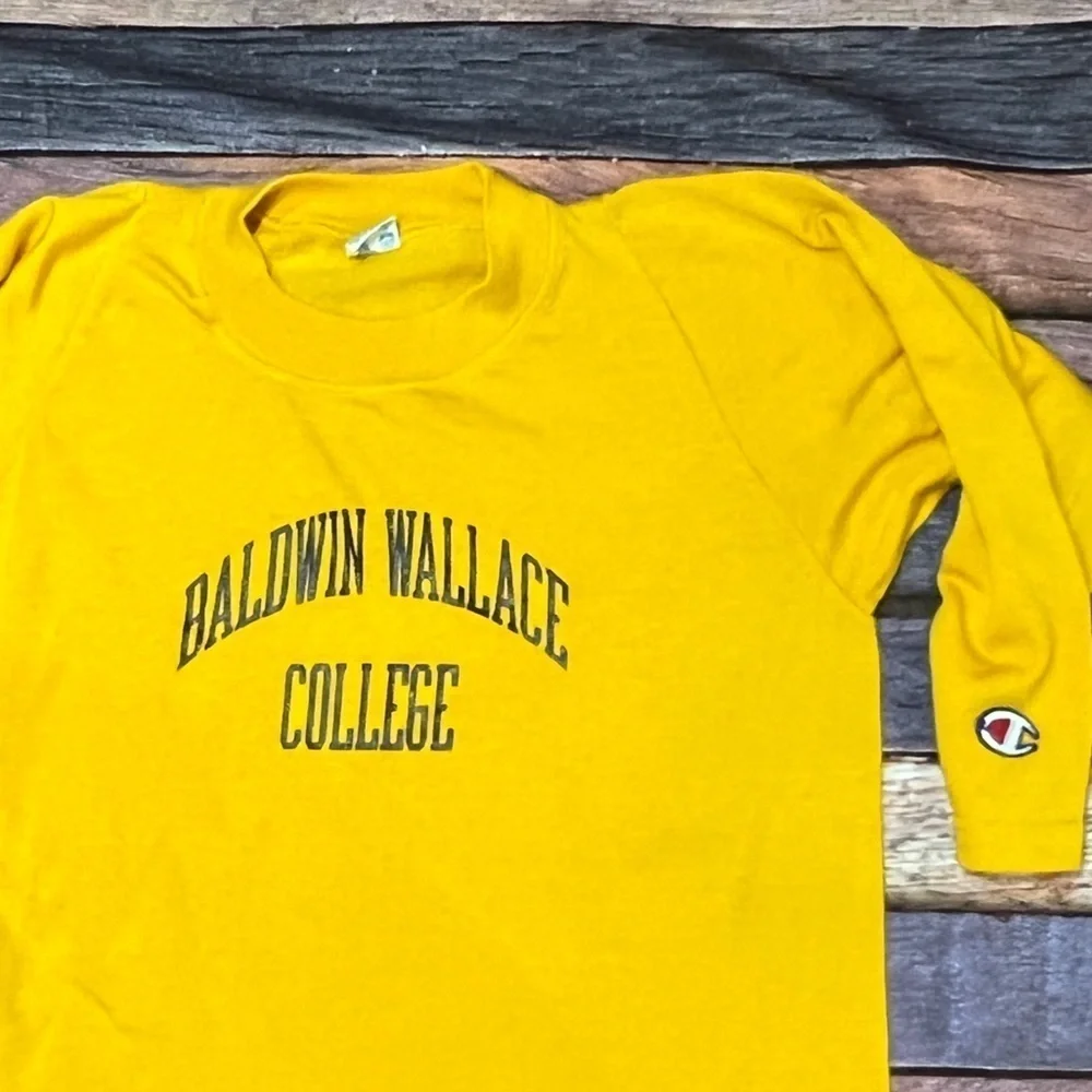 Vintage Kids Boys Baldwin Wallace College Champion 1980s Jersey Shirt